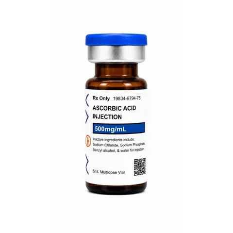 Ascorbic Acid 2500mg, 500mg/ml, 5mL vial