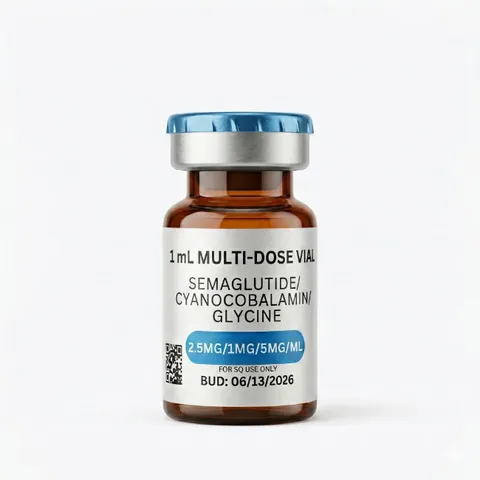 Semaglutide/Cyanocobalamin/Glycine 2.5mg (2.5mg/1mg/5mg/mL), 1mL, 45-Day BUD