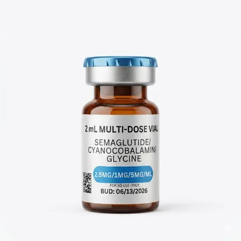 Semaglutide/Cyanocobalamin/Glycine 5mg (2.5mg/1mg/5mg/mL), 2mL, 45-Day BUD