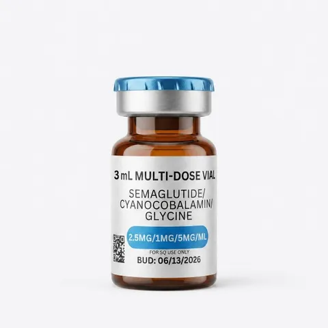 Semaglutide/Cyanocobalamin/Glycine 7.5mg (2.5mg/1mg/5mg/mL), 3mL, 45-Day BUD