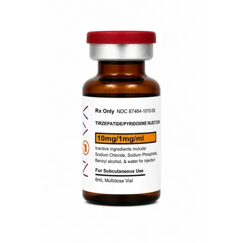 Tirzepatide/Pyridoxine 60mg (10mg/1mg/mL), 6mL Vial, 120-Day BUD