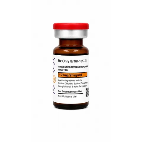 Tirzepatide/B12 17mg (17mg/2mg/mL), 1mL Vial, 180-Day BUD
