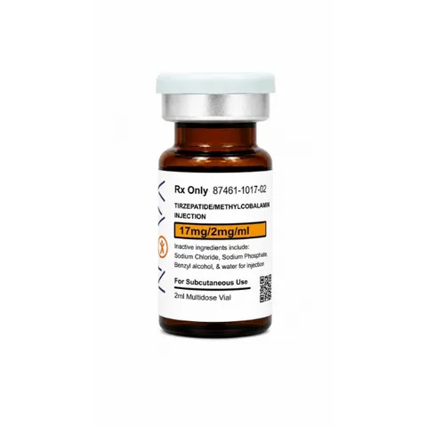 Tirzepatide/B12 34mg (17mg/2mg/mL), 2mL Vial, 180-Day BUD