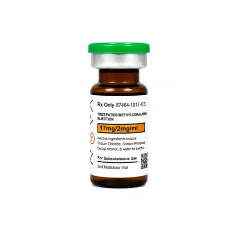 Tirzepatide/B12 51mg (17mg/2mg/mL), 3mL Vial, 180-Day BUD