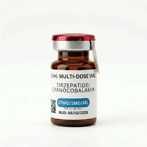 Tirzepatide/Cyanocobalamin 17mg (17mg/1mg/mL), 1mL, 45-Day BUD