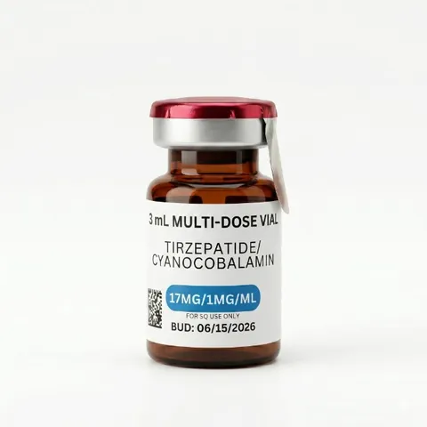 Tirzepatide/Cyanocobalamin 51mg (17mg/1mg/mL), 3mL, 45-Day BUD