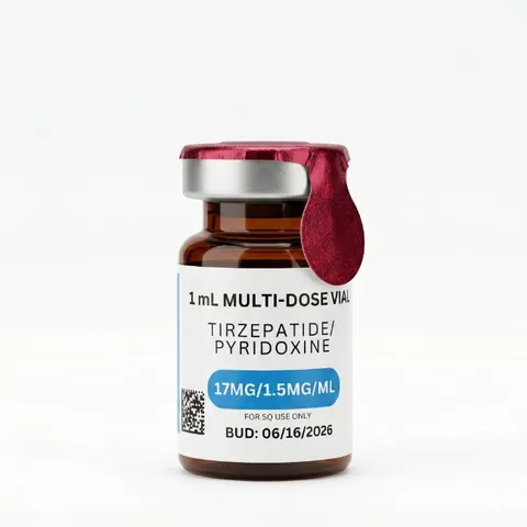 Tirzepatide/Pyridoxine 17mg (17mg/1.5mg/mL), 1mL, 45-Day BUD
