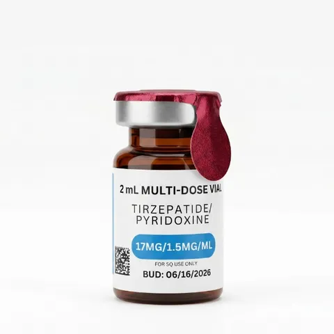Tirzepatide/Pyridoxine 34mg (17mg/1.5mg/mL), 2mL, 45-Day BUD
