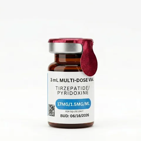 Tirzepatide/Pyridoxine 51mg (17mg/1.5mg/mL), 3mL, 45-Day BUD