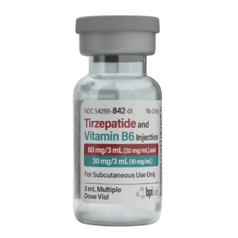 Tirzepatide 60mg (20mg/mL + B6 10mg/mL) (3mL Vial)